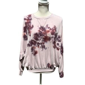 🌻Young Fabulous & Broke Purple Tie-Dye Oversized Sweatshirt Size Small
